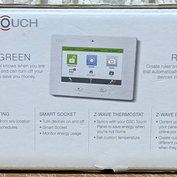 DSC TOUCH 88030452 SECURITY CONSOLE AND POWER SUPPLY SEE DISCRIPTION - Picture 7 of 8